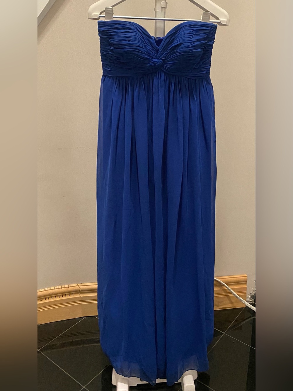 Strapless Royal Blue Evening Gown